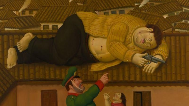 La historia detrás de los dos cuadros que Botero pintó sobre la muerte de Pablo Escobar